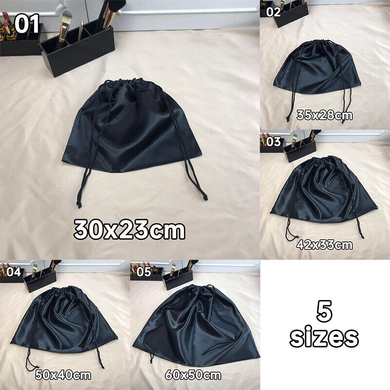 Jewelry Cosmetics Storage Drawstring Bag Satin Dust Pouch Soft Shoes Handbag