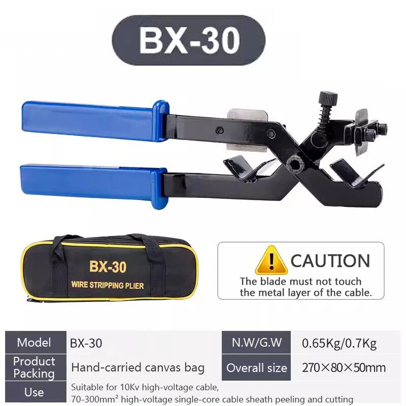 BX-30 Cable Stripper Insulated Wire Overhead Wire Stripper Flexible Adjustment