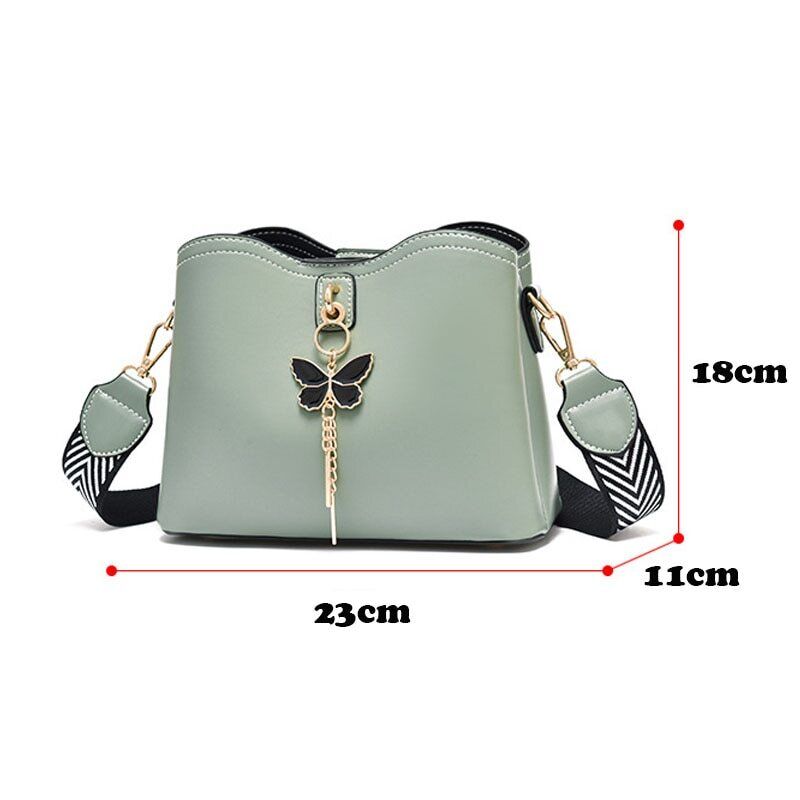 Women Handbag Butterfly PU Leather Bags Ladies Crossbody Tote Shoulder Bag