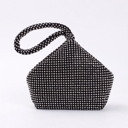 Women Sparkle Diamante Wedding Clutch Purse Prom Evening Party Wrist Bag Handbag
