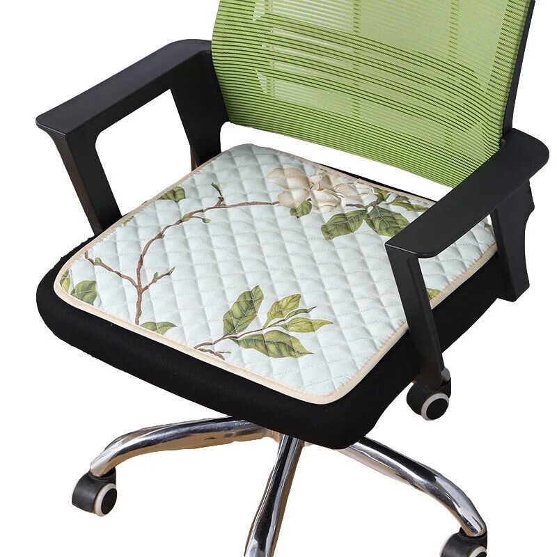 Seat Cushion Pads 45x45cm Polyester Square Sofa Car Pastoral Floral Non-Slip Mat