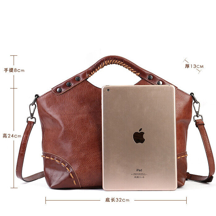 Designer Women's Genuine Leather Handbag Crossbody Shoulder Bags Vintage Tote