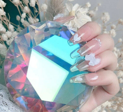 Nail Art Tool 80mm Holographic Glass Crystal Display Shelf Model Shoot Ornaments