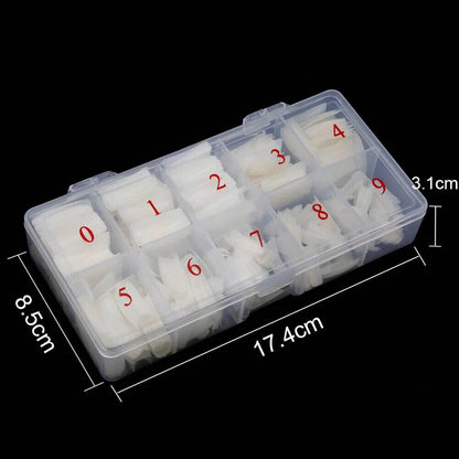 Nail Capsule 500Pcs Acrylic Transparent Artificial Full Cover Nails Tip Manicure