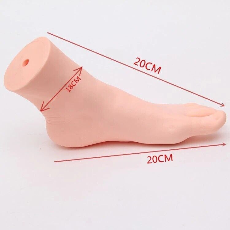Women Mannequin Foot 1 Pair Left Right Feet Realistic Display Stands PVC 20/23cm
