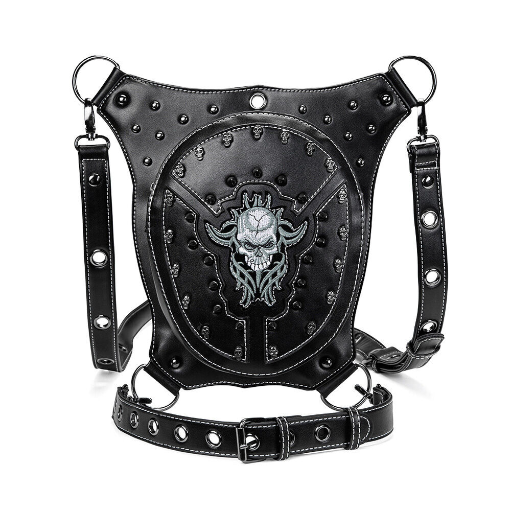 Lady's Leather Leg Drop Belt Bag Punk Motorcycle Bag Thigh Hip Waist Fanny Pack