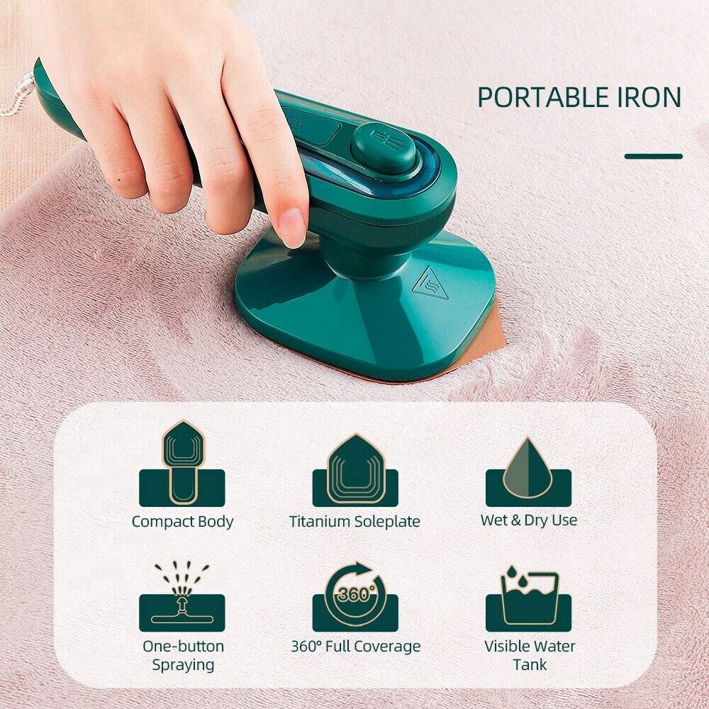 Portable Handheld Garment Steam Iron Mini Electric Clothes Steamer Home Travel