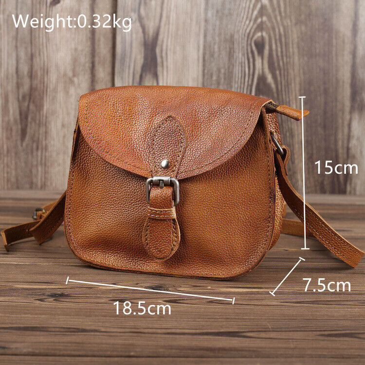 New Women Vintage Brown Leather Messenger CrossBody Shoulder Bag Handmade Purse