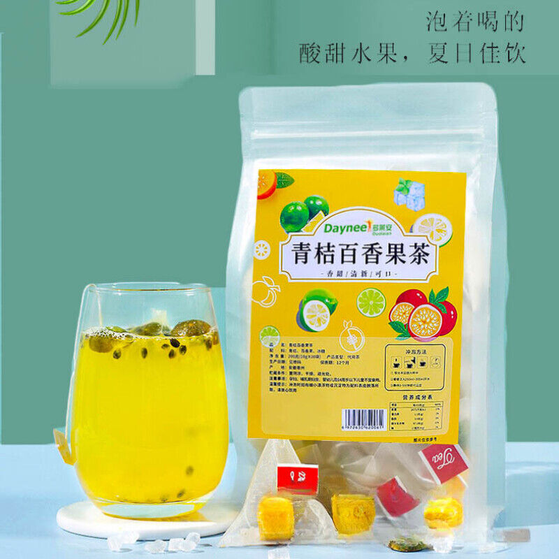 Green Tangerine Passion Fruit Tea Bags Cold Brew Fruit Tea 150g