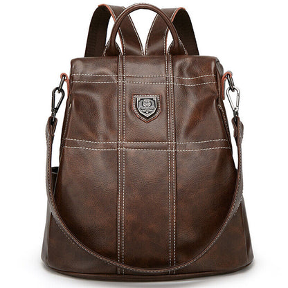 Genuine Leather Women's Backpack Travel Bag Rucksack Crossbody Bag School Bag