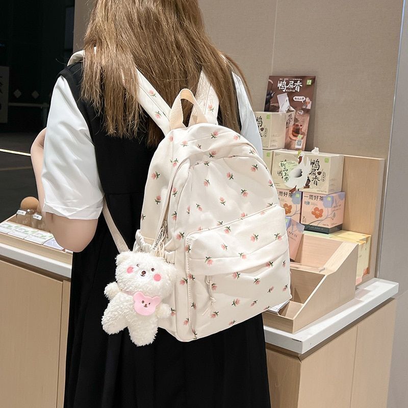 Fashion Nylon Backpack Anti-Theft Shoulder Bags Student School Bag Small Purse