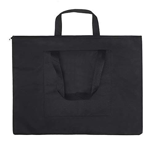 A2 Waterproof Canvas Drawing Painting Board Bag,Black Sketching Black