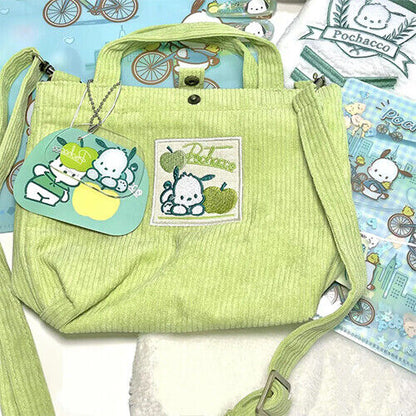 Pochacco Autumn Winter Plush Bag Anime Large Capacity Handbag Tote Girls Gifts