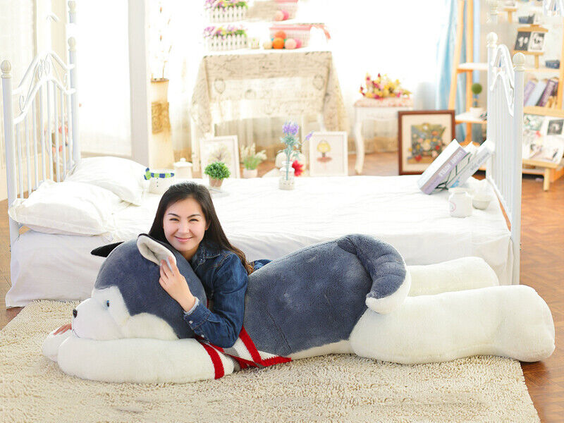 New 50cm Big Stuffed Animal Plush Siberian Husky Dog Puppy Pillow Toy Doll Gift
