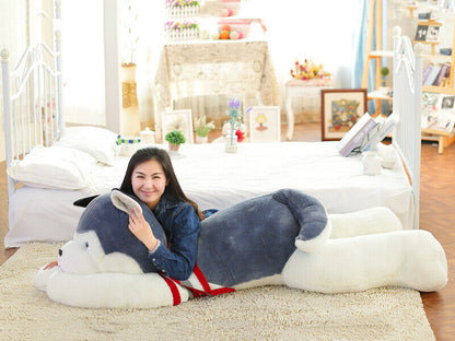 New 50cm Big Stuffed Animal Plush Siberian Husky Dog Puppy Pillow Toy Doll Gift
