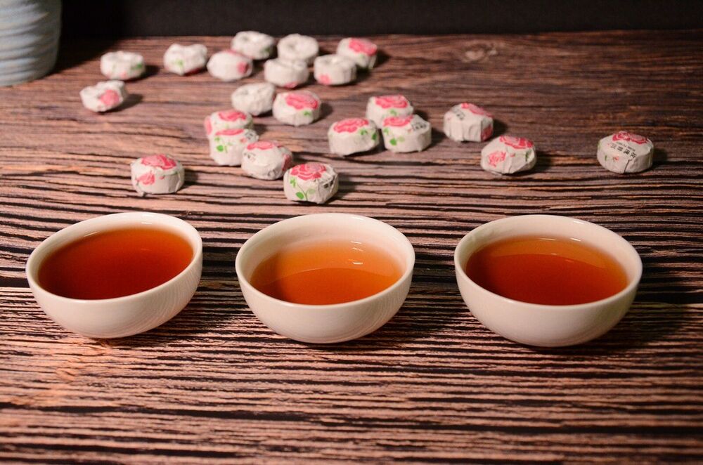 500g Yunnan Pu'er Tea Leaves Jindian Tea Factory Rose Flavor Small Tuo Tea Ripe