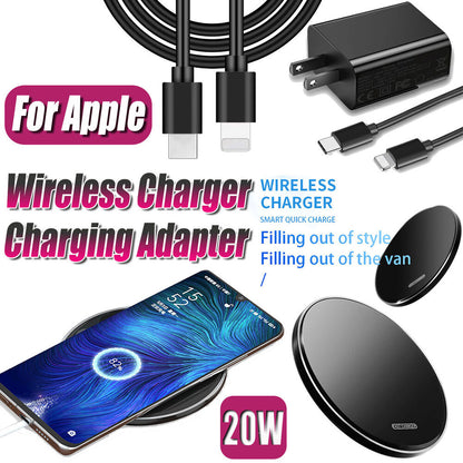 20W Wireless Charger / Super Fast Wall Charger+Cable For iPhone 11 Pro/Pro Max