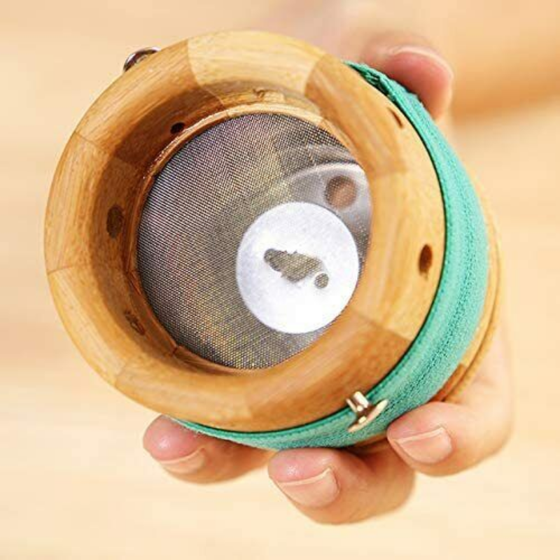 Moxa Burner Box Moxibustion Box Holder Bamboo Pot 2.6 Inch Acupoints Therapy