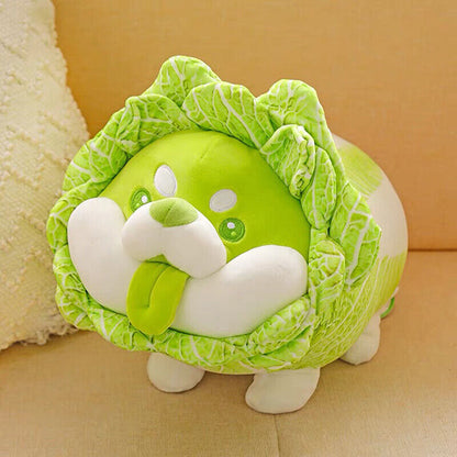 Cabbage Shiba Inu Dog Cute Vegetable Fairy Anime Plush Toy Fluffy Stuffed UU