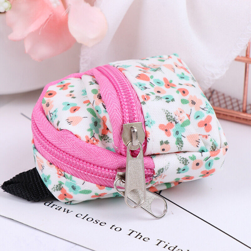 1:6 1:12 Dollhouse Miniature Flower Backpack Schoolbag Dolls Accessories W*B-ca