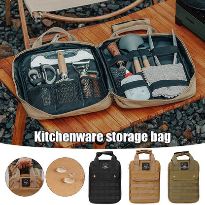 Outdoor Camping Cookware Storage Bag Picnic Tools Scissors Organizer Handbag New