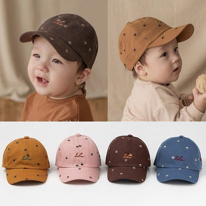 Baby Hats Letter Printing Soft Cotton Adjustable Baseball Caps Children Snapback