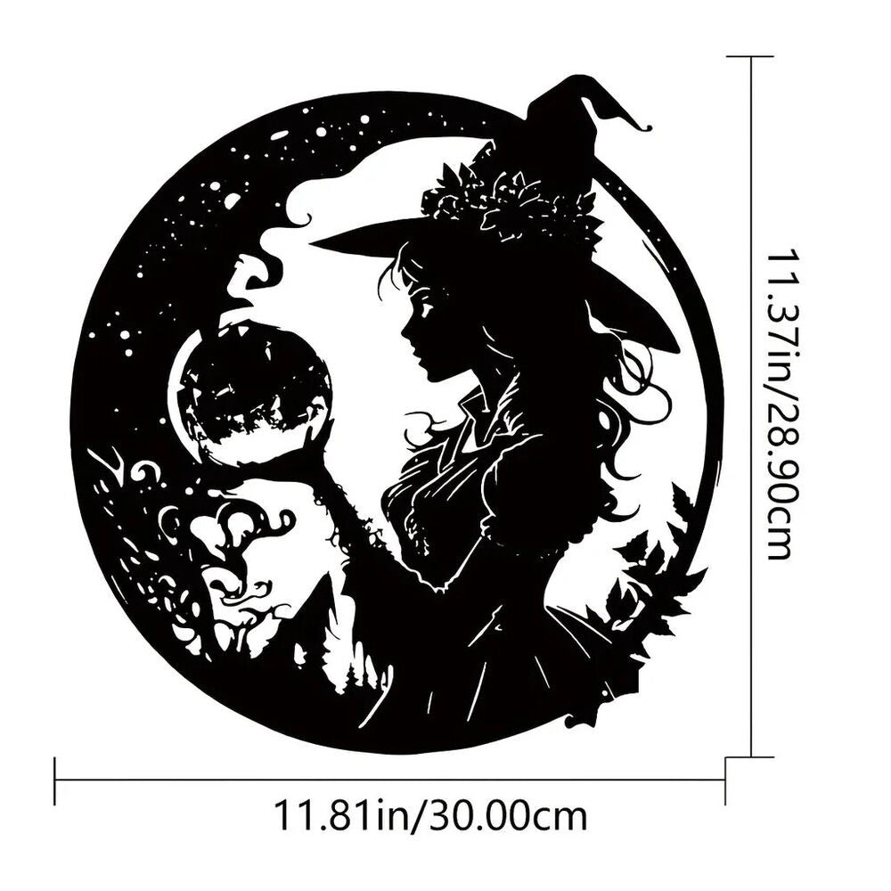 1pc Metal Witch Wall Art - Add A Terrible Touch To Your Home Decor