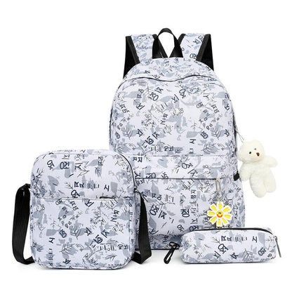 3pcs/set School Bag Backpacks Schoolbag Kids Children Girls Bag Student
