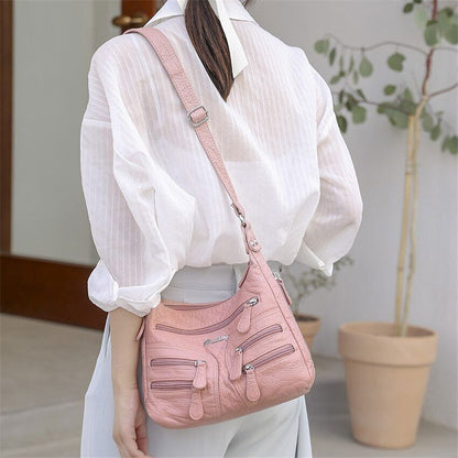 Shoulder Bag Casual Women Bag Leather Crossbody Multi-pocket Ladies Pocket