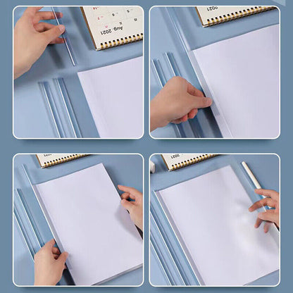Plastic A4 Folder Draw 10pcs Rod Folder Waterproof File Bag Document Protection