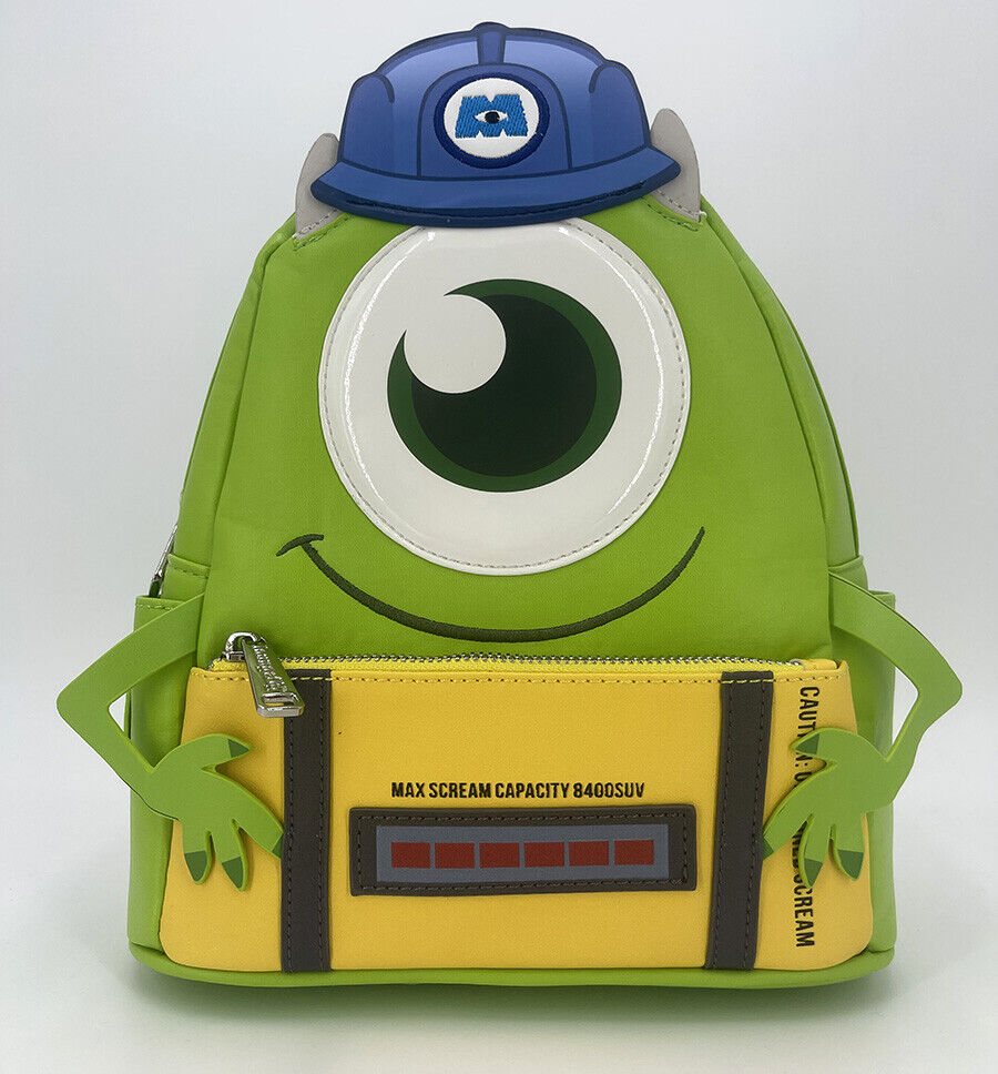 Disney Rare Scare Loungefly Bag Mini Backpack Monsters Inc Mike Wazowski Pixar
