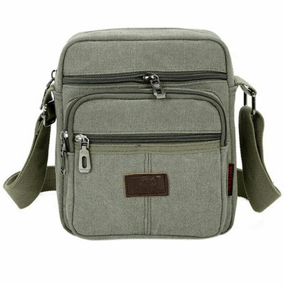 Retro Shoulder Bag Flip Casual Messenger Canvas Fashion Zipper Multifunctional