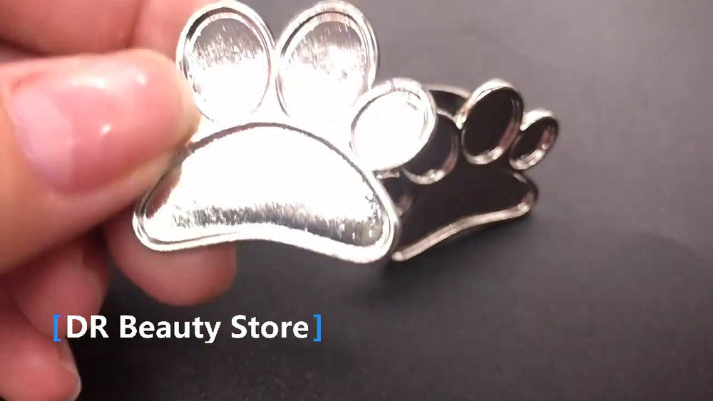 Nail Art Color Palette Alloy Mini Round Footprint Design Finger Ring Mixing Tray