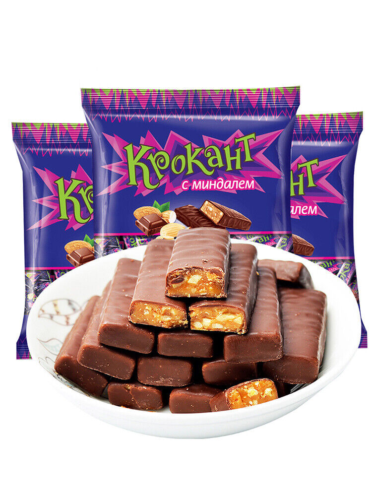 500g Kpokaht Chocolate Candy with Nuts Snack Food Gift 紫皮糖俄罗斯KDV巧克力糖果喜糖坚果夹心零食