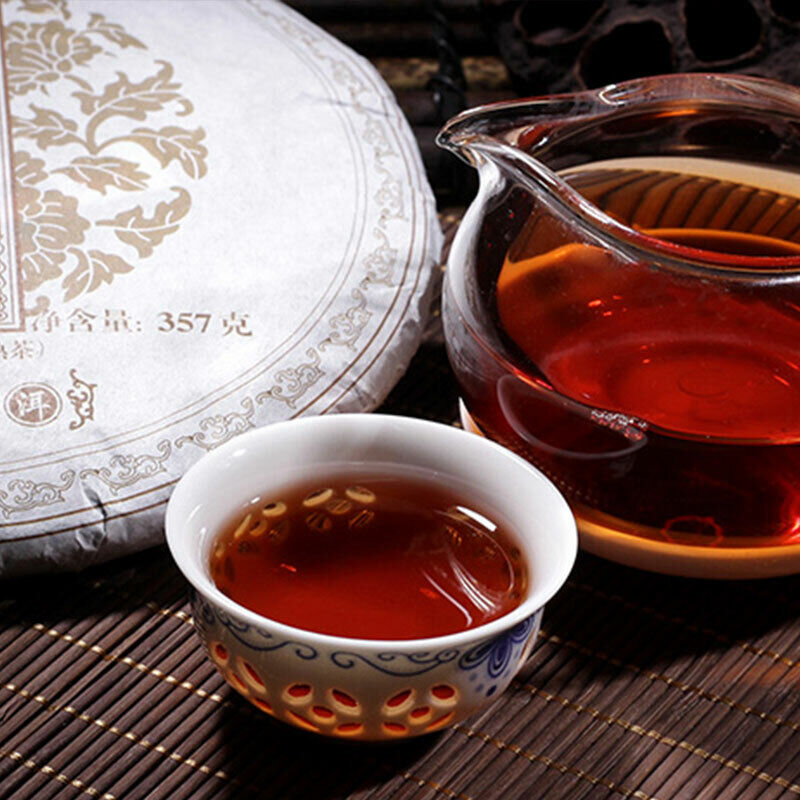 357g Ripe Pu'er Tea Colourful Yunnan Qing Feng Xiang CHEN XIANG Puer Shou Cha