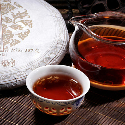 357g Ripe Pu'er Tea Colourful Yunnan Qing Feng Xiang CHEN XIANG Puer Shou Cha