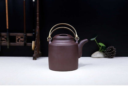 500cc Handmade Purple Sand Tea Pot in Yixing, China Old Purple Clay Yang Tonghu Tea Pot-