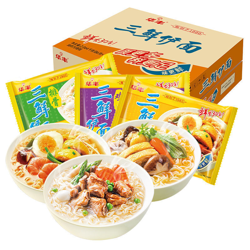 华丰三鲜伊面方便面泡面零食 Huafeng Sanxian Noodles Instant Noodle Snack