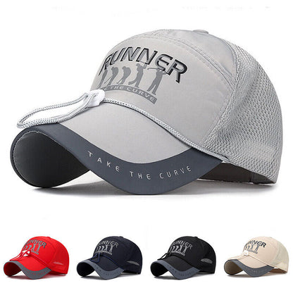 Men Printed Baseball Cap Wind-proof Hat Fishing Hat Neutral Long-brimmed Sun Hat