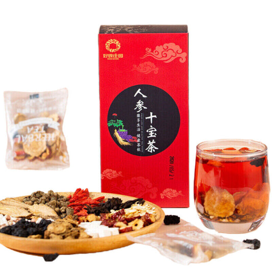 150g/10bags10Arten von Kräutertee Maca Wolfberry Klettenwurzel Ginseng Maulbeere