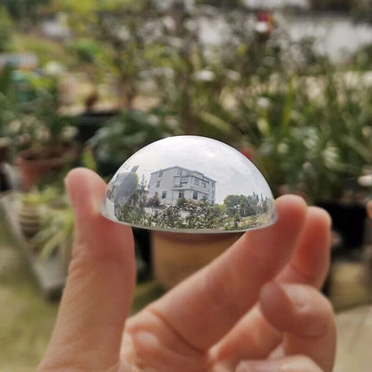 Half Ball Figurine Glass Crystal Hemisphere Paperweight Dome Magnifiers 80-100mm