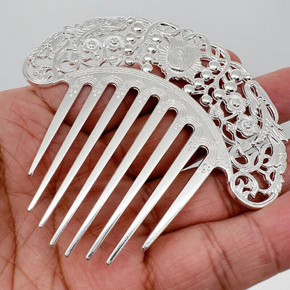 Women Hair Accessories Metal Combs Chinese Hairpins Retro Hollow Hanfu Ornaments