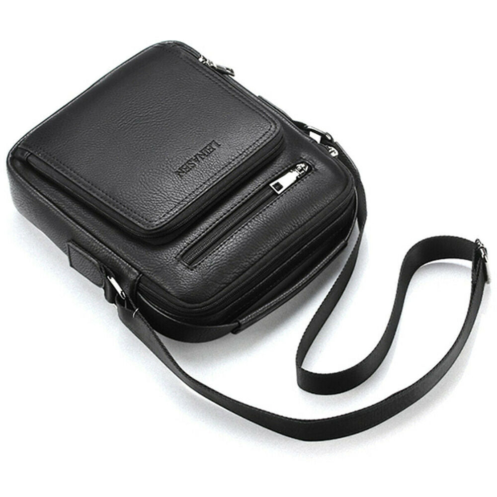 New Men PU Leather Handbag Briefcase Shoulder Crossbody Travel Bag Satchel Pack