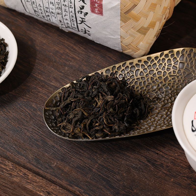 500g Hunan Anhua Black Tea Dark Tea Tribute Tian Jian Loose Bamboo Basket Packed