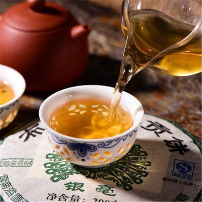 200g China Yunnan Bulang Yin Hao Puer cha Tea Cake Puerh Tea Puer Tea Green Food