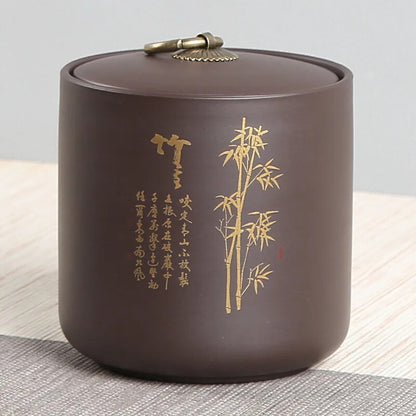 Purple Clay Tea Tin Sealed Pot Tea Container Yixing Zisha ware Storage Tea