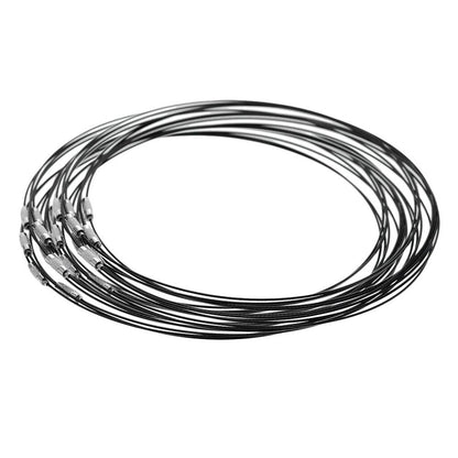 Jewelry Making Cord 20Pcs Stainless Steel Choker Wire DIY Necklaces Collars 46cm