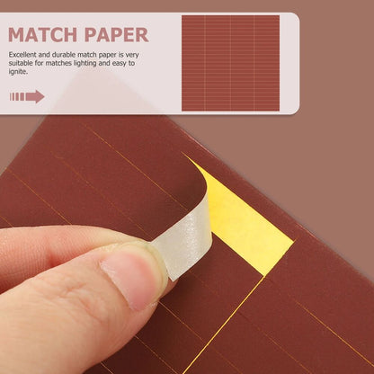 Matchstick Striker 2 Set Adhesive Flame Paper Match Stickers Craft DIY Accessory