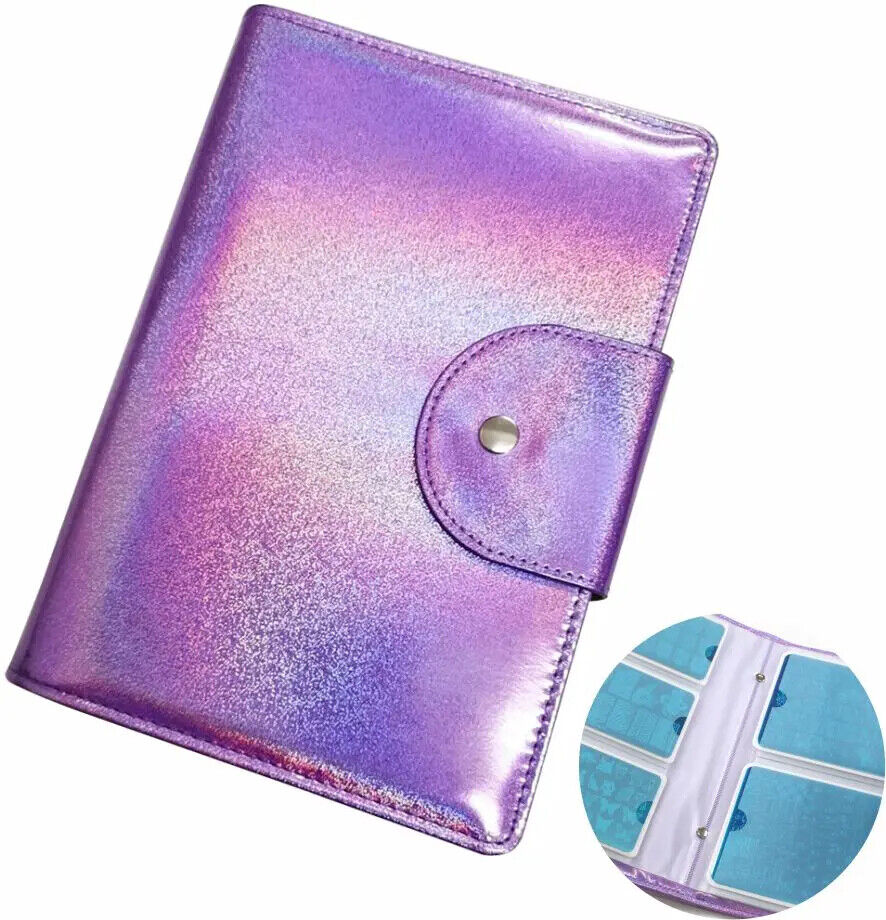 Nail Art Tools PU Leather Stamping Plate Organizer Case 50 Slot Card Storage Bag