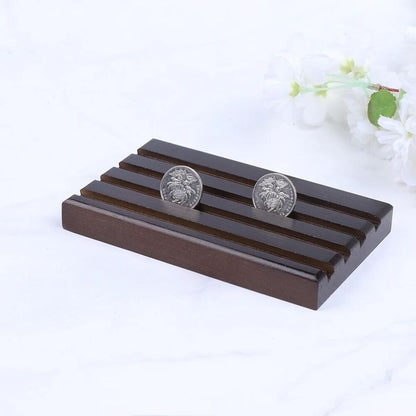 Pin Display Case Wooden Challenge Coins Stands Collection Holders 15.4x9.2x2.1cm